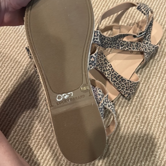 NEW LUCKY glaina Leopard Print Women's strappy Sandals size 9.5 - Picture 9 of 12